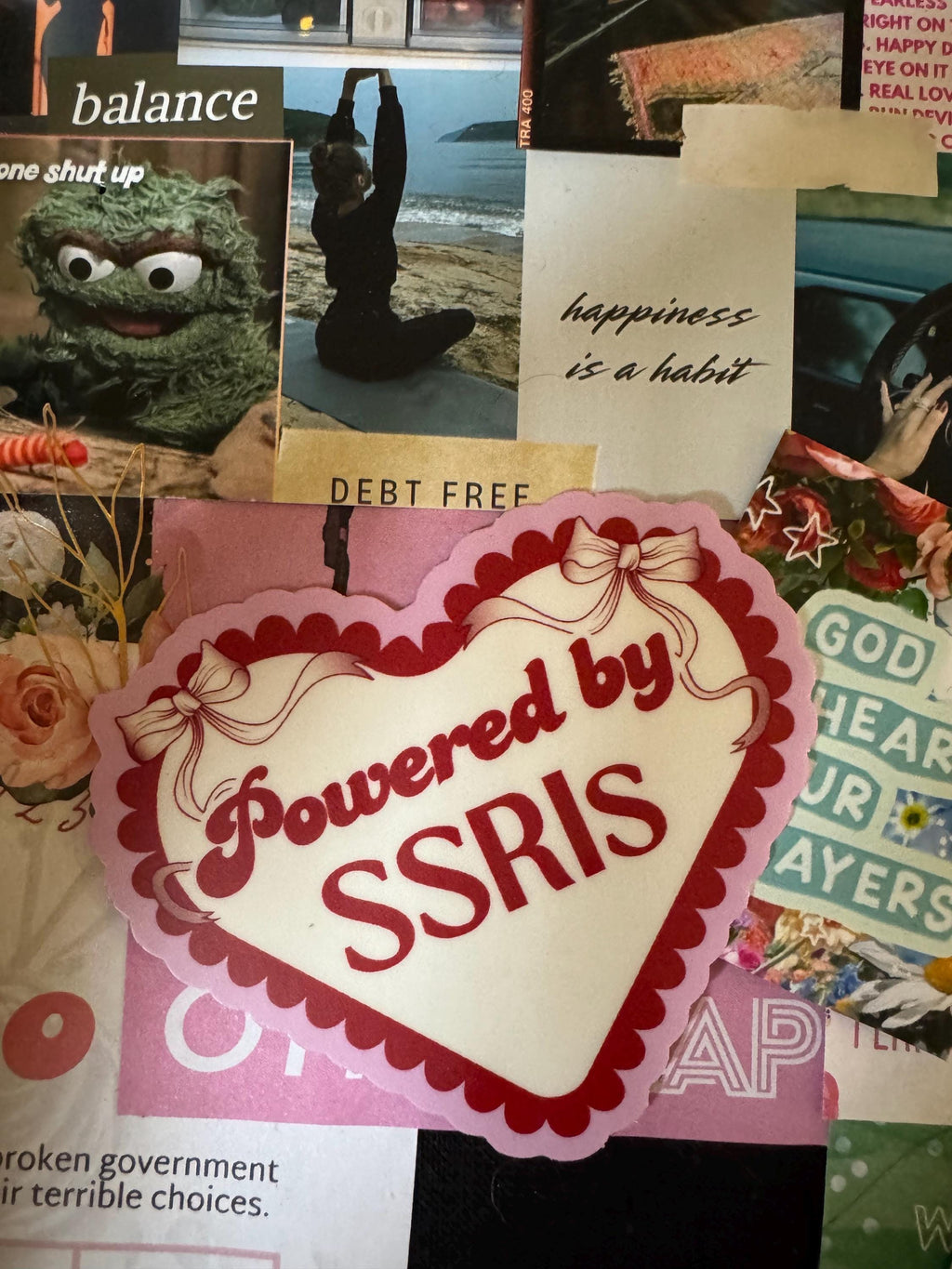Powered by SSRIs Heart Sticker
