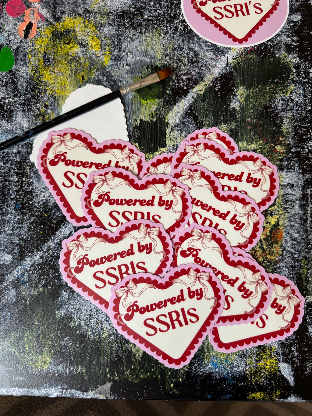 Powered by SSRIs Heart Sticker