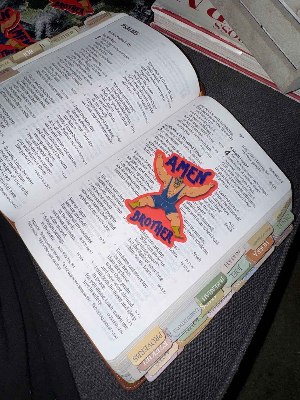 Amen Brother Wrestler Sticker | Youth Christian Gift