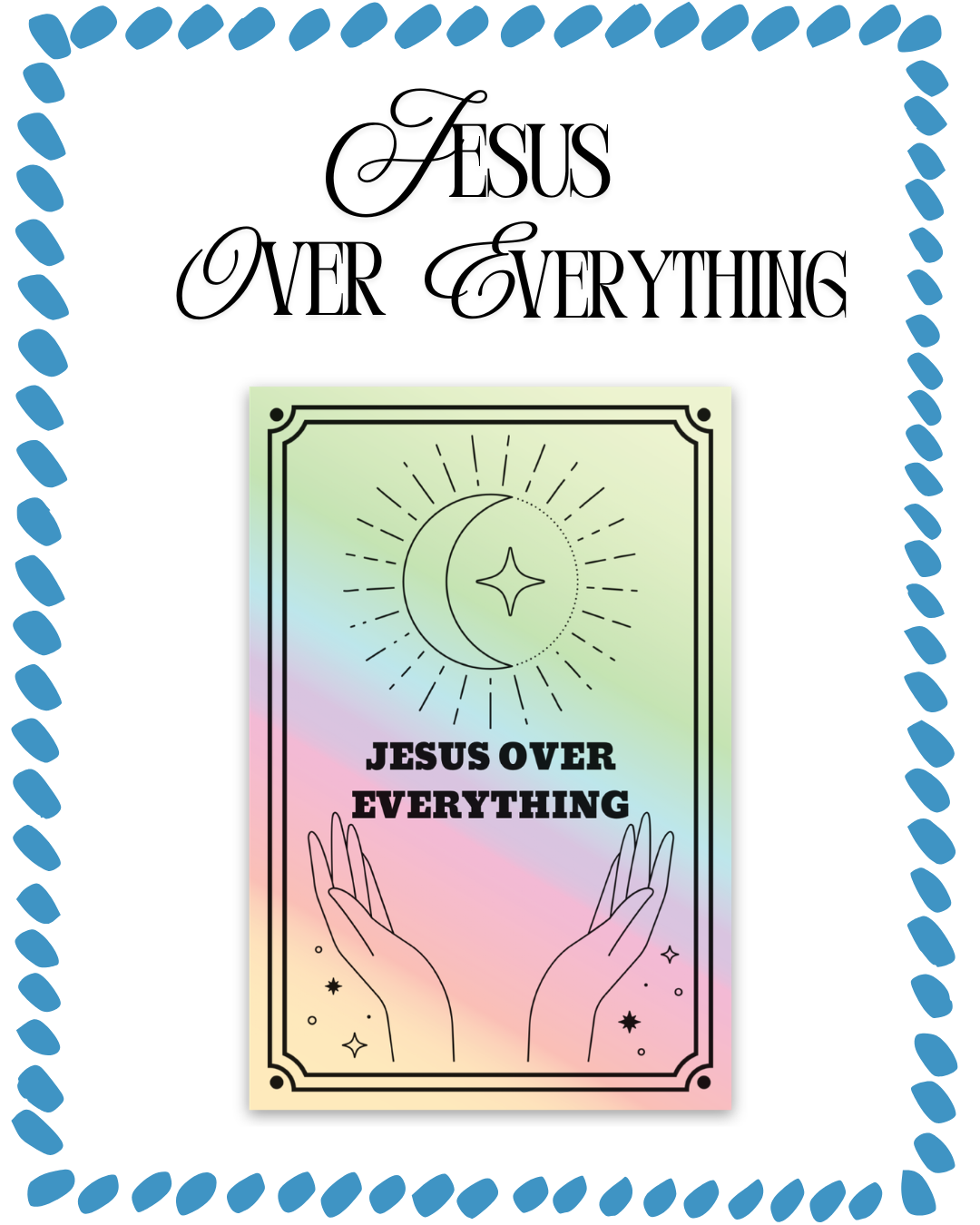 JESUS OVER EVERYTHING | Holographic Vinyl Decal