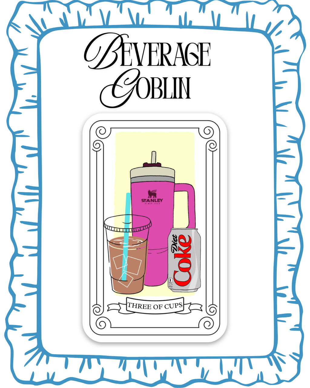 Three of Cups Sticker