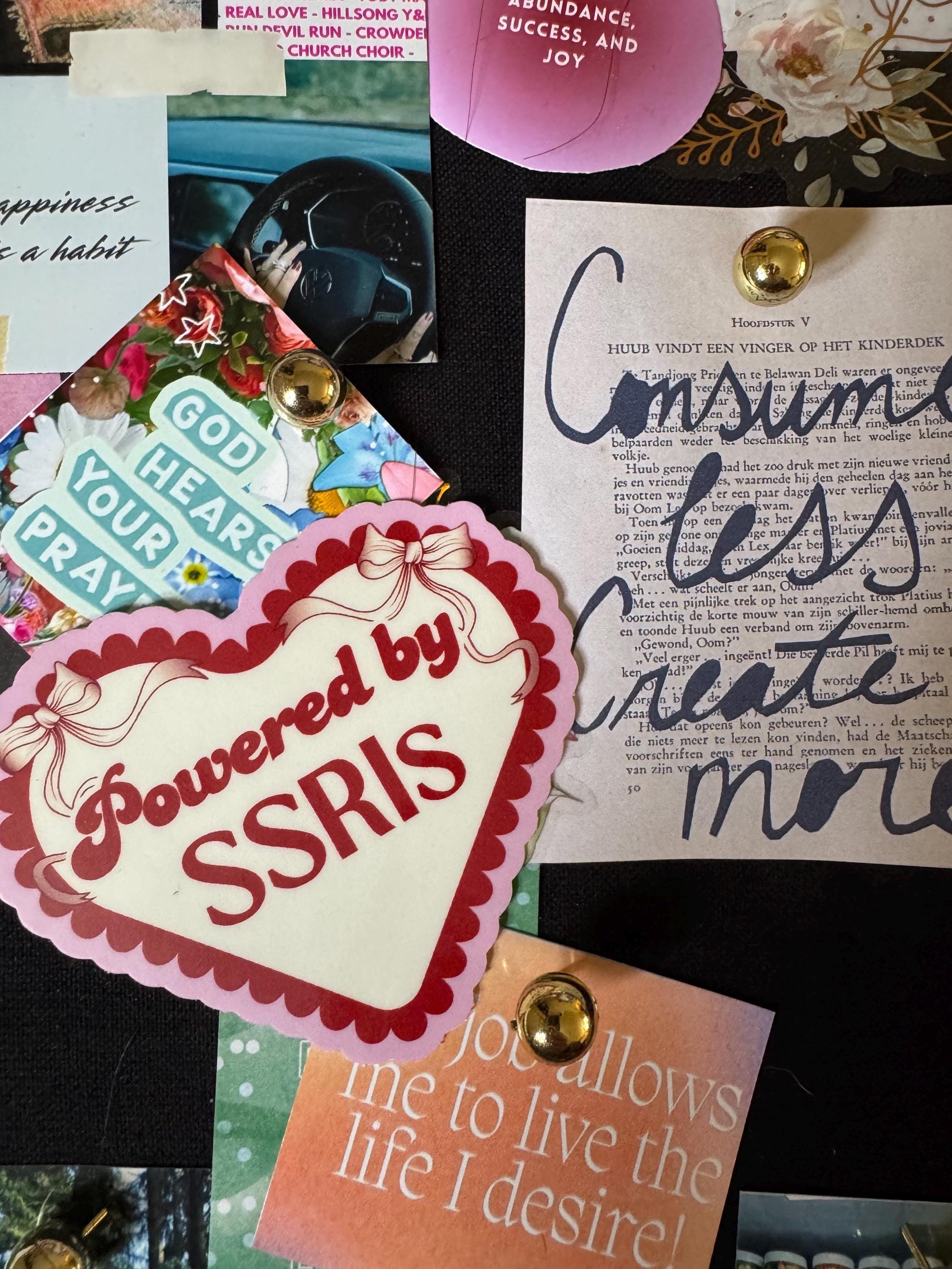 Powered by SSRIs Heart Sticker